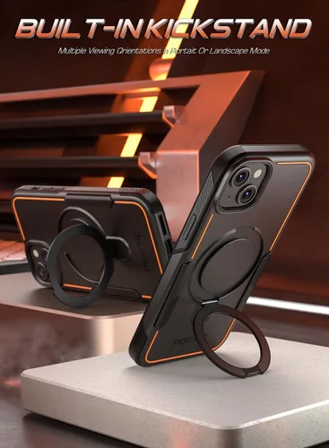 Vista 4 de Poetic Neon MagPro - Funda diseñada para iPhone 15 5G de 6.1 pulgadas, [compatible con MagSafe] de doble capa, resistente, resistente, a prueba