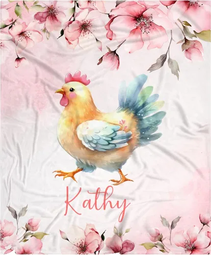Vista 75 de Manta de bebé personalizada para niñas y niños pequeños, recién nacidos, regalos personalizados de vaca floral con nombre y texto, 40 x 30 pulgadas