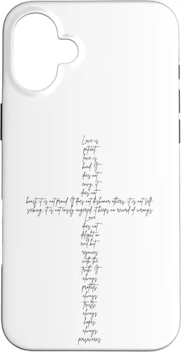 Vista 23 de Funda con cruz cristiana para iPhone 12/12 Pro 1 Corinthians 13