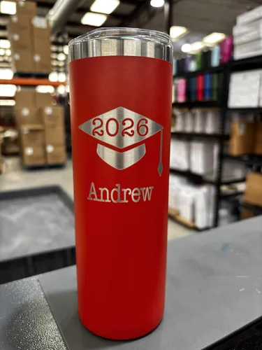 Vista 7 de AVITO Vaso de graduación personalizado grabado con láser de 20 onzas – Clase de 2025 y 2026, senior 2025 y 2026, recuerdo de graduación