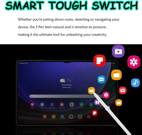 Vista 4 de Tab S9 - Lápiz capacitivo de repuesto compatible con Samsung Galaxy Tab S9, S9 Plus, S9 Ultra S Pen, Tab S9+, Tab S9 Ultra, todas las versiones Beige