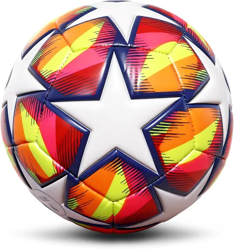 Vista 10 de Balón de Fútbol Tamaño 4, Balones de Fútbol de Construcción Duradera y de Larga Duración para Niños Adolescentes Chicos Chicas Jóvenes Jugadores