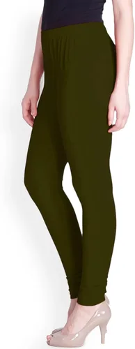 Vista 32 de ladyline Leggings Churidar elásticos de algodón para mujer Extra largos de longitud completa de cintura alta Talla regular y grande Pantalones