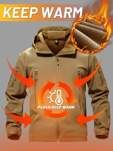 Vista 3 de Tacvasen - Chaqueta militar de operaciones especiales con forro suave, para hombre