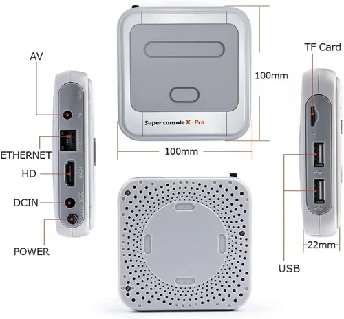 Vista 5 de Kinhank Consola de juegos retro de 128 GB Super Console X PRO incorporada más de 95000 juegos sistemas de consola de videojuegos para salida 4K TV