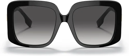 Vista 4 de BURBERRY BE 4363 30018G Gafas de sol cuadradas de plástico negro lente gradiente gris, Negro