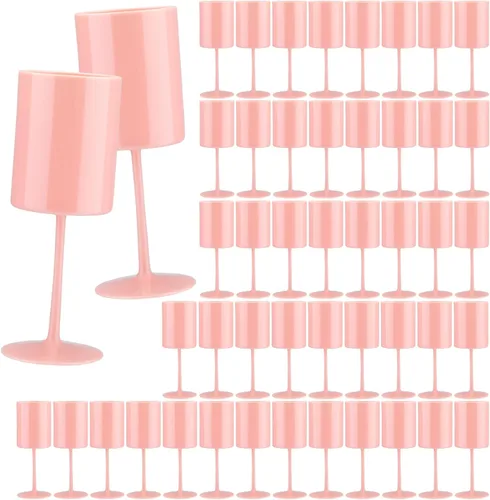 Vista 14 de Paquete de 12 copas de vino de plástico de 10 onzas, grandes y reutilizables, copas de champán vintage con tallo, vasos acrílicos inastillables
