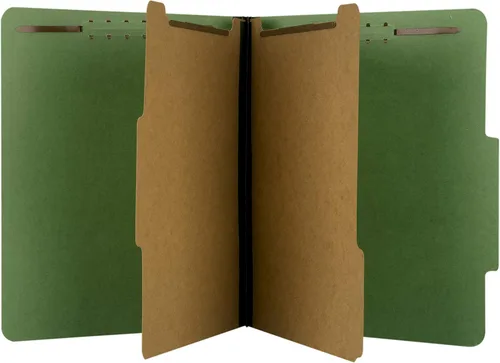 Vista 8 de The File King Carpeta de archivos con clasificación de cartón prensado de dos divisores, tamaño carta, caja de 10, pestaña superior ROC 2/5