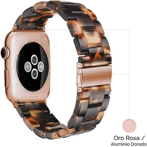Vista 2 de Bandas para Apple Watch Light House - Correas de resina ligera de moda para iWatch para mujeres y hombres 38mm/40mm/41mm/42mm (Series 11 10)