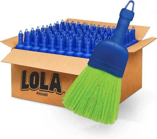 Vista 10 de LOLA Escoba de batir resistente, cepillo de mano, cerdas duraderas, barre la suciedad y los desechos, compacta, agujero para colgar para fácil