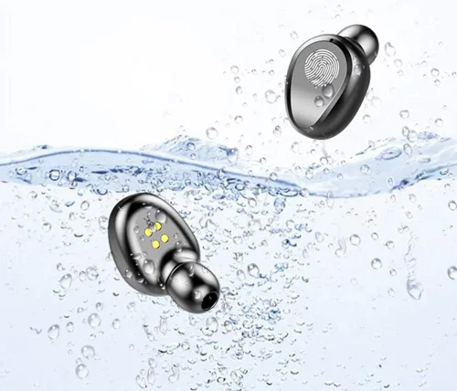 Vista 7 de Auriculares inalámbricos Bluetooth con control táctil, mini F9 5.0 TWS IPX5 impermeable táctil inalámbrico estéreo auricular Bluetooth, mini