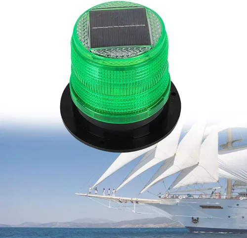 Vista 12 de DYK&NX Luz LED de ancla de navegación marina para yate con carga solar, material PC, impermeable y a prueba de polvo para luces de proa y popa
