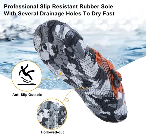 Vista 4 de SIPUHK Womens Mens Water Shoes Quick Dry Slip-on Barefoot for Swim Surf Diving Beach Pool Aqua Sports Walking Yoga