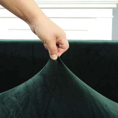 Vista 7 de TOPCHANCES Funda de sofá de terciopelo grueso, funda elástica para sofá con correas elásticas antideslizantes, funda protectora de muebles, funda