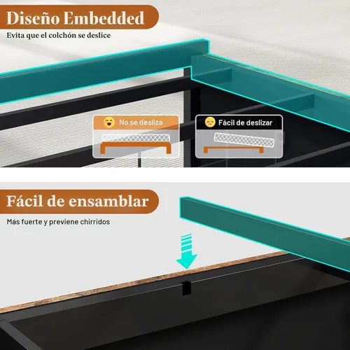 Vista 9 de Doltoro Marco de Cama de Esquina Individual con Estantería de Almacenamiento y Luces LED, Cama Diván Tamaño Individual con 2 Cajones de Gris