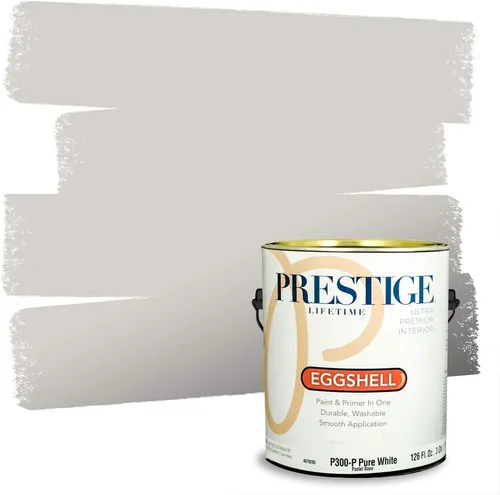 Vista 162 de PRESTIGE Paints - Pintura interior e imprimación en uno, 1 galón, cáscara de huevo, pimienta envejecida