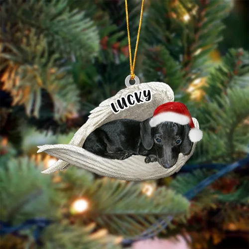 Vista 91 de Ángel durmiente de Afghan Hound para Navidad, adorno personalizado con el nombre del perro, adorno de Navidad personalizado para amantes de perros
