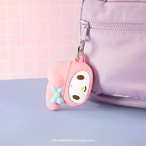 Vista 5 de iFace My Melody - Correa de muñeca con cuentas + funda con mosquetón My Melody Figure AirPods de 3ª