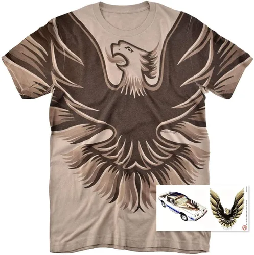 Vista 2 de Pontiac 1978-1980 Firebird Trans Am Hood Emblem All Over T Shirt & Stickers