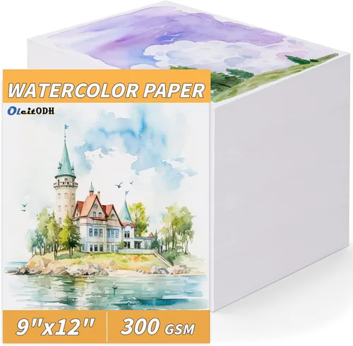 Vista 10 de 150 hojas de papel para acuarela a granel, papel de color blanco para estudiantes de pintura, adultos, artistas, dibujo - 65LB/180GSM papel de arte