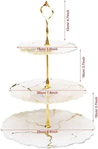Vista 7 de Woohome Bandeja de fundición de resina de 3 niveles, soporte de molde de silicona con soporte de corona de 3 niveles para cupcakes, frutas, postres