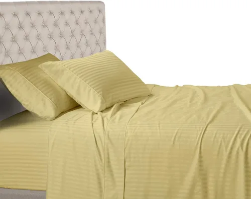 Vista 16 de Royal Hotel - Sábana de cama a rayas, 100% algodón, 600 hilos, bolsillo profundo