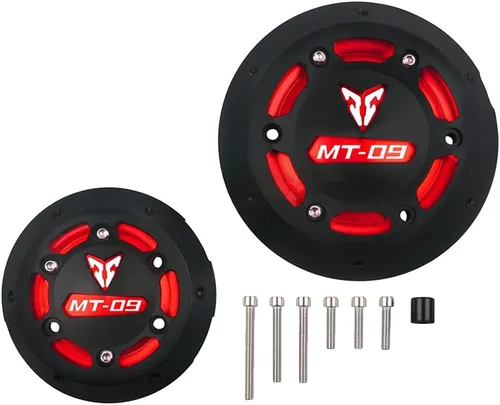 Vista 4 de Protector de aluminio del estator del protector del motor del CNC Compatible con Yamaha MT09 FZ09 (negro)