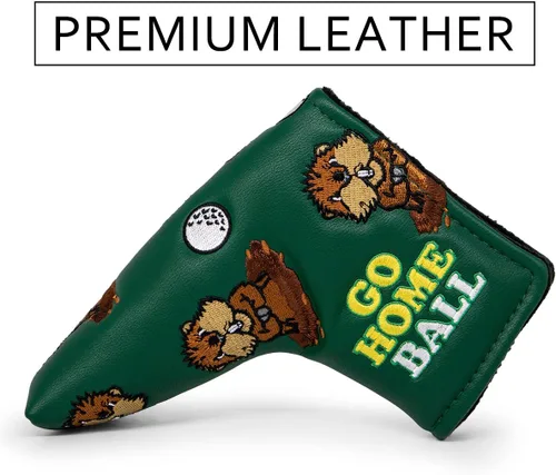 Vista 6 de Barudan Golf Groundhog Funda para Cabeza de Putter de Golf Magnética - Funda para Putter Blade - Funda de Golf de Cuero Sintético Compatible