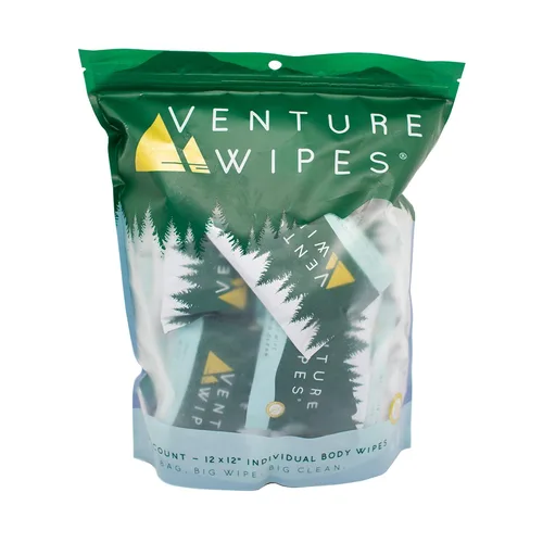 Vista 13 de Venture Wipes Toallitas corporales de aceite de árbol de té, toallitas de aventura para adultos, limpieza biodegradable con aloe y vitamina E