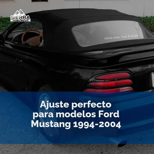 Vista 2 de Capota convertible para automóvil, en tela de lona con ventana de plástico, Negro