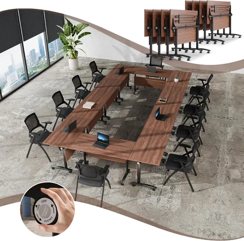 Vista 57 de Mesa de conferencias plegable, mesa de sala de conferencias con ruedas, mesa de conferencias plegable modular, mesas de reuniones de entrenamiento