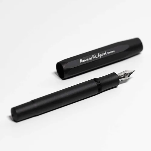 Vista 6 de Kaweco AL Sport - Pluma estilográfica, punta fina, clip octogonal (cromado)