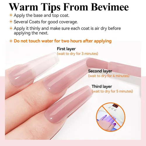 Vista 2 de Esmalte de uñas de secado rápido, secado rápido, esmalte de uñas transparente color nude regular, esmalte de uñas holográfico de alta cobertura