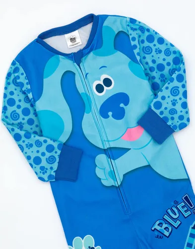 Vista 7 de Blue's Clues Y You Kids - Pijama de forro polar todo en uno para niños pequeños, pijama con estampado de cachorros Regalo de pijama