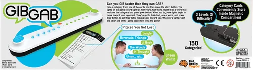 Vista 5 de Fat Brain Toys GibGab - Juego de trivia de ritmo rápido para fiesta para niños y adultos, para 2 jugadores