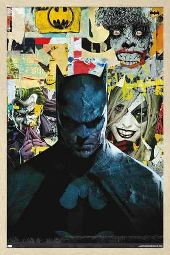 Vista 7 de Trends International DC Comics Batman - Póster de pared con imágenes, 22.4 pulgadas de largo x 14.7 pulgadas, versión enmarcada de madera de granero