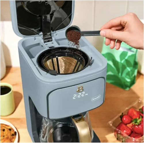 Vista 7 de Beautiful Cafetera de goteo programable de 12 tazas de Drew Barrymore (azul aciano)