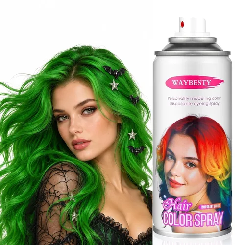 Vista 17 de Spray temporal de color rojo para el cabello para niños, mujeres