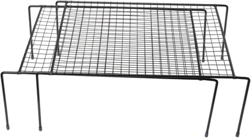 Vista 7 de Angoily Estante telescópico de cocina, estante expandible para cocina, estantes apilables, organización de gabinete, estante expandible, estante