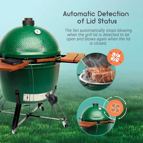 Vista 4 de INKBIRD Controlador de temperatura Wi-Fi y Bluetooth para barbacoa, termómetro automático para ventilador de ahumador, con 4 sondas para huevo
