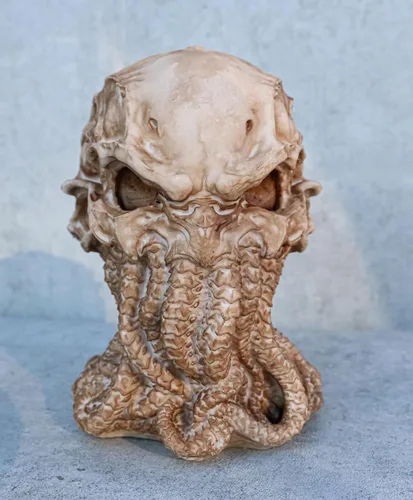 Vista 8 de Ebros Gift Figura de escritorio de calavera alienígena The Call of Cthulhu, 8 pulgadas de alto, monstruo marino gigante Kraken, escultura de pulpo