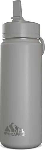 Vista 8 de Hydrapeak Mini botella de agua para niños de 20 onzas con tapa con pajilla, doble pared de acero inoxidable, a prueba de fugas y derrames, fría