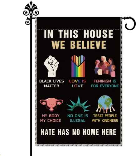 Vista 12 de Hafhue Human Kind Be Both Welcome Bandera de Jardín para Patio Exterior Decoraciones de Granja, Bandera Be Kind Regalo para Familias Amigos, Bandera