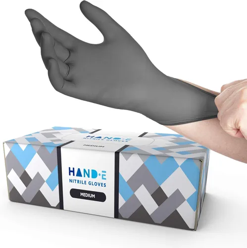 Vista 12 de Guantes desechables de nitrilo gris, 50 y 200 unidades, guantes médicos sin látex