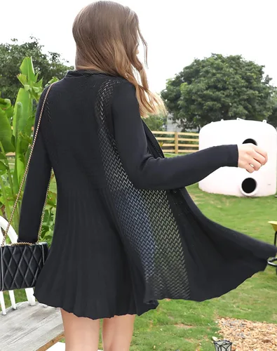 Vista 3 de iClosam Women Open Front Cardigans Long Sleeve Lightweight Knit Cardigan Sweater