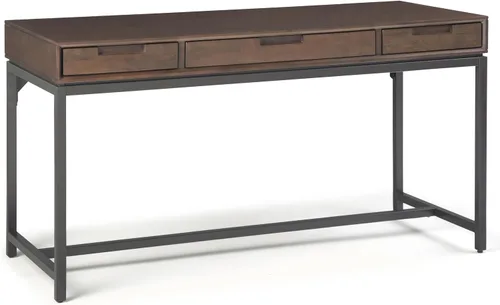 Vista 28 de SIMPLIHOME Escritorio de madera maciza Banting de 72 pulgadas de ancho en Distressed Grey