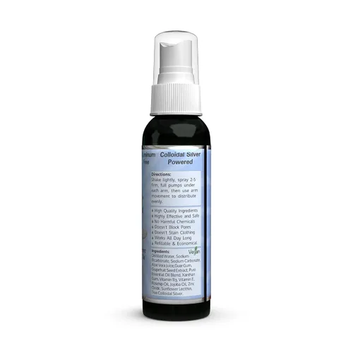 Vista 2 de Silver Shield Desodorante – Fórmula para piel sensible – Spray Desodorante de plata coloidal natural 2.0 onzas líquidas