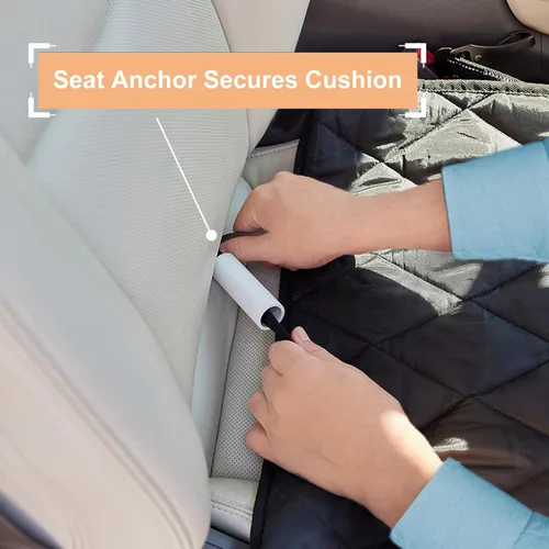 Vista 3 de Funda para asiento delantero de automóvil para perro, impermeable, a prueba de arañazos y antideslizante, duradera para asiento delantero