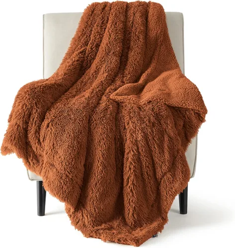Vista 22 de Bedsure GentleSoft Manta de Tiro de Piel Sintética Esponjosa y Suave para Sofá, Forro Polar Sherpa Suave Regalos Acogedores para Mujeres, Manta
