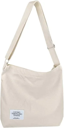 Vista 19 de Bolsa de lona con diseño de bolsillo externo, aspecto elegante, correa de hombro ajustable